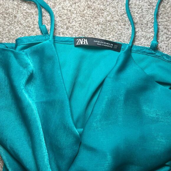 Zara teal green maxi dress - Picture 2 of 3